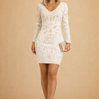 Yvette V-Neck Long Sleeve Bodycon Dress