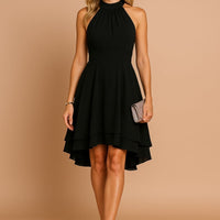 Emmeline Ashford Halter Neck Tiered A-Line Wedding Guest Dress