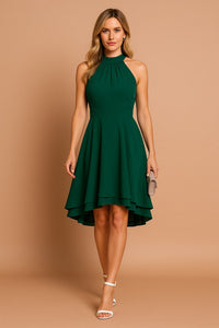 Emmeline Ashford Halter Neck Tiered A-Line Wedding Guest Dress