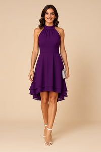Emmeline Ashford Halter Neck Tiered A-Line Wedding Guest Dress
