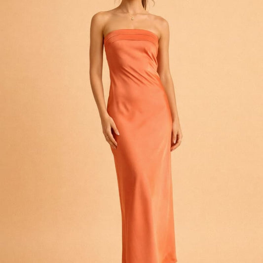 Arabella Ashford Strapless Satin Flowy Evening Maxi Dress_1