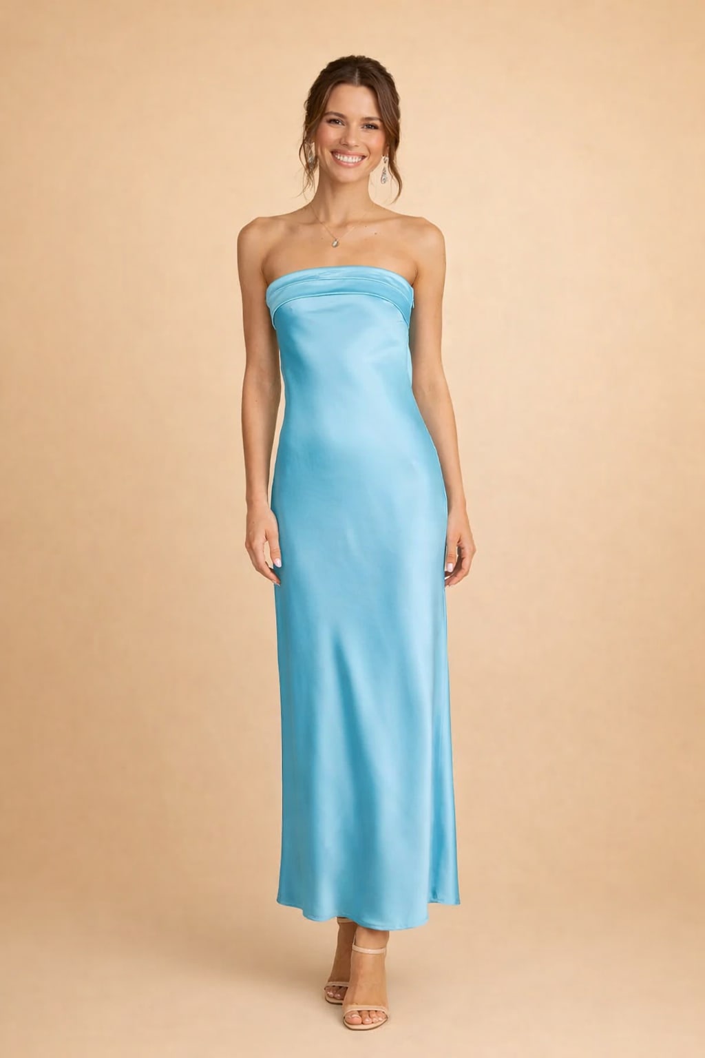 Arabella Ashford Strapless Satin Flowy Evening Maxi Dress_4