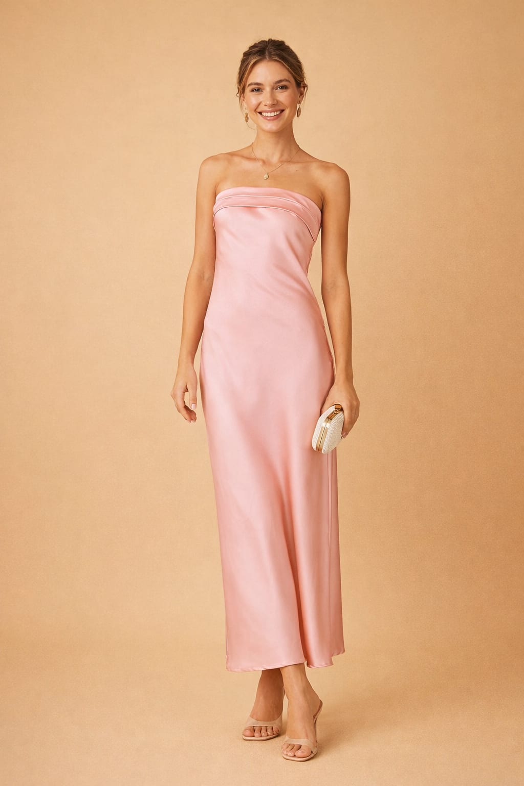 Arabella Ashford Strapless Satin Flowy Evening Maxi Dress_5