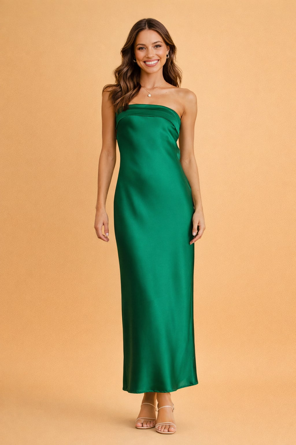 Arabella Ashford Strapless Satin Flowy Evening Maxi Dress