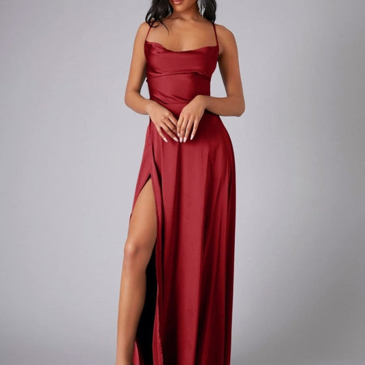Marguerite Prescott Satin Wedding Guest Maxi Dress_1