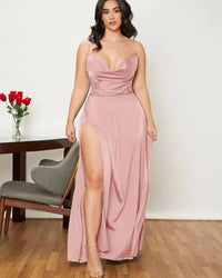 Marguerite Prescott Satin Wedding Guest Maxi Dress