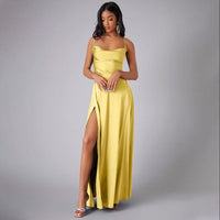 Marguerite Prescott Satin Wedding Guest Maxi Dress