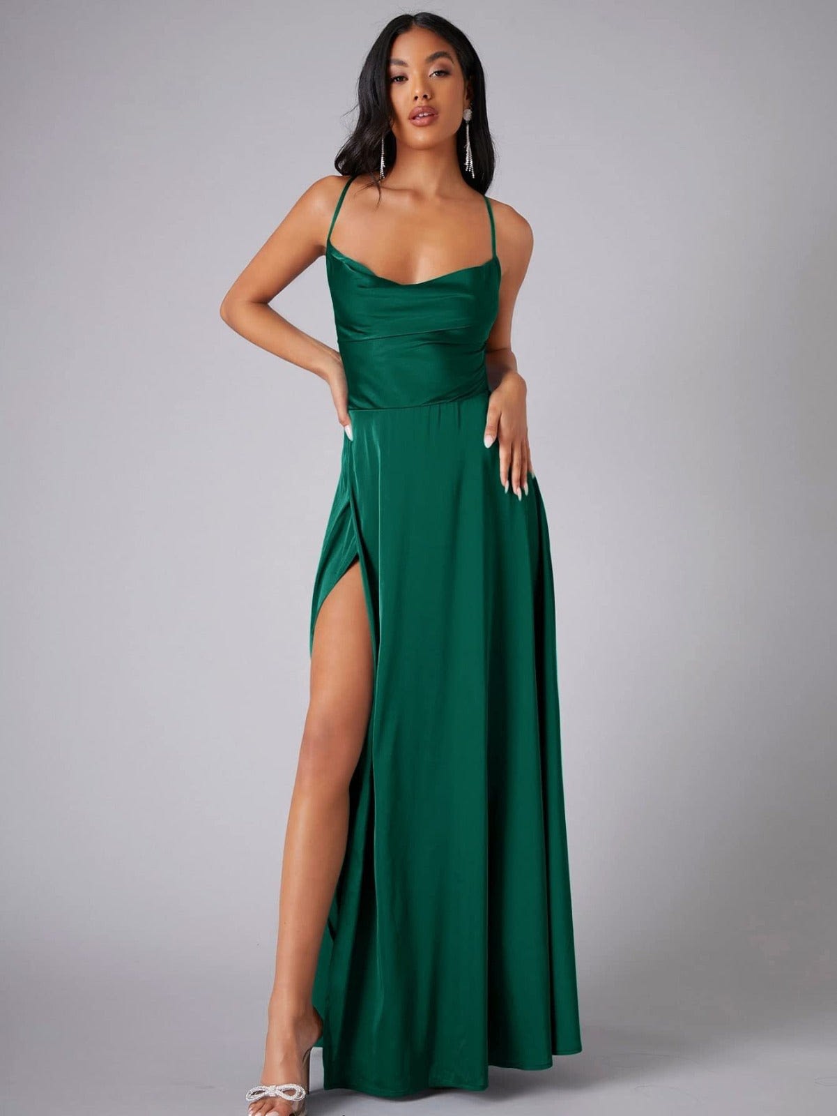 Marguerite Prescott Satin Wedding Guest Maxi Dress_4
