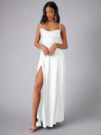 Marguerite Prescott Satin Wedding Guest Maxi Dress