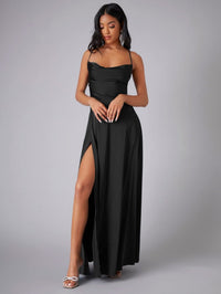 Marguerite Prescott Satin Wedding Guest Maxi Dress
