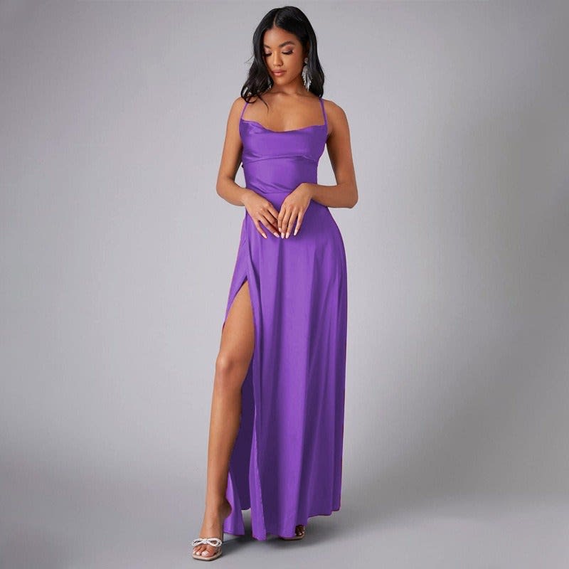 Marguerite Prescott Satin Wedding Guest Maxi Dress_9