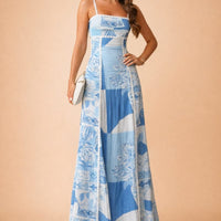 Xenia Floral Print Flowy Maxi Dress