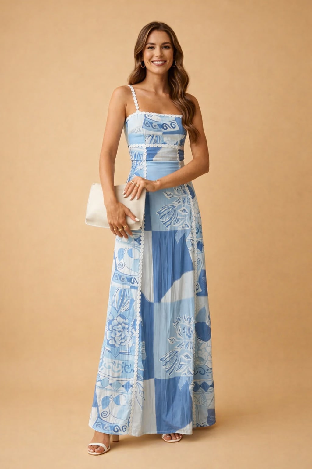 Xenia Floral Print Flowy Maxi Dress