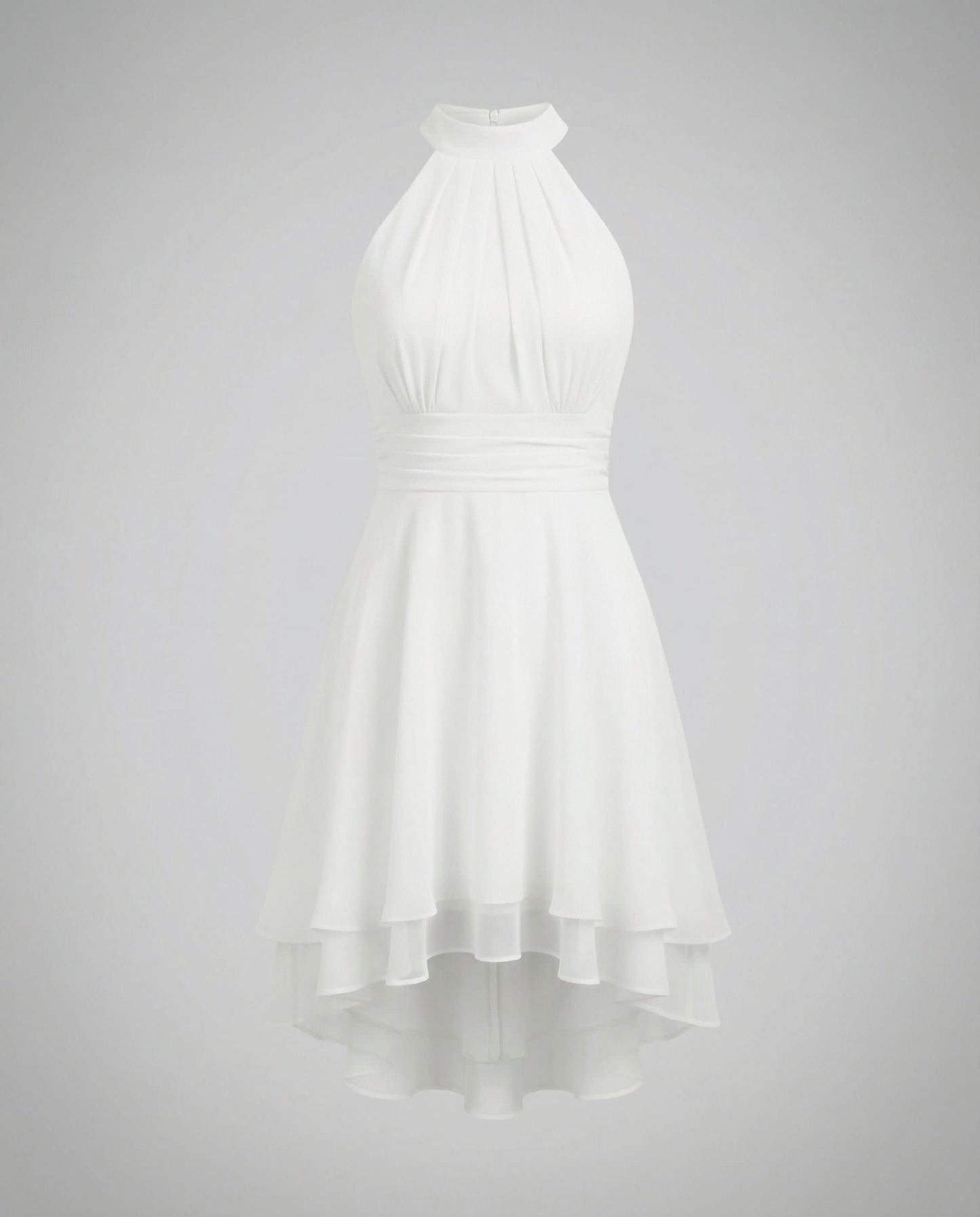 Antonia Sleeveless Ruffle Hem Halter Dress_6
