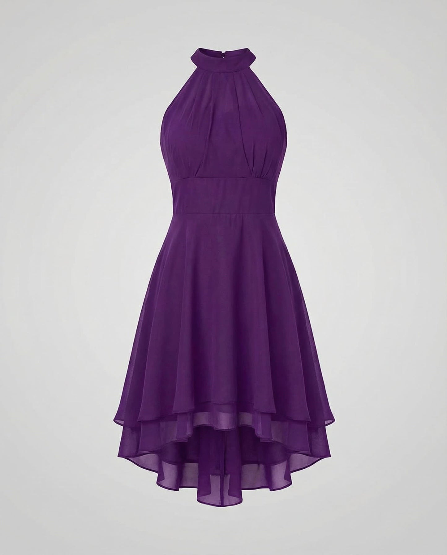 Antonia Sleeveless Ruffle Hem Halter Dress_9