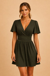 Lucinda Hartley V-Neck Flutter Sleeve Summer Dress