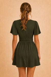 Lucinda Hartley V-Neck Flutter Sleeve Summer Dress