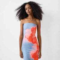 Jillian Abstract Print Slim Fit Maxi Dress