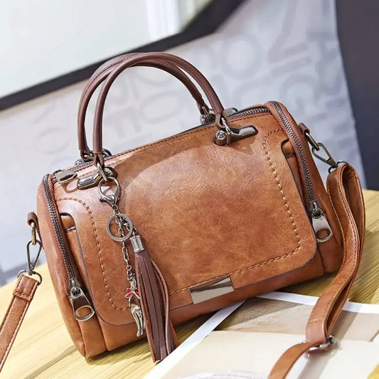 Cora Vintage Faux Leather Shoulder Bag_1