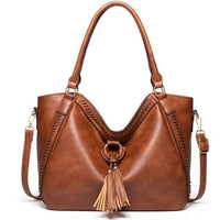 Cynthia Tassel Faux Leather Tote Bag