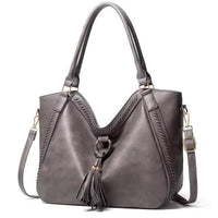 Cynthia Tassel Faux Leather Tote Bag