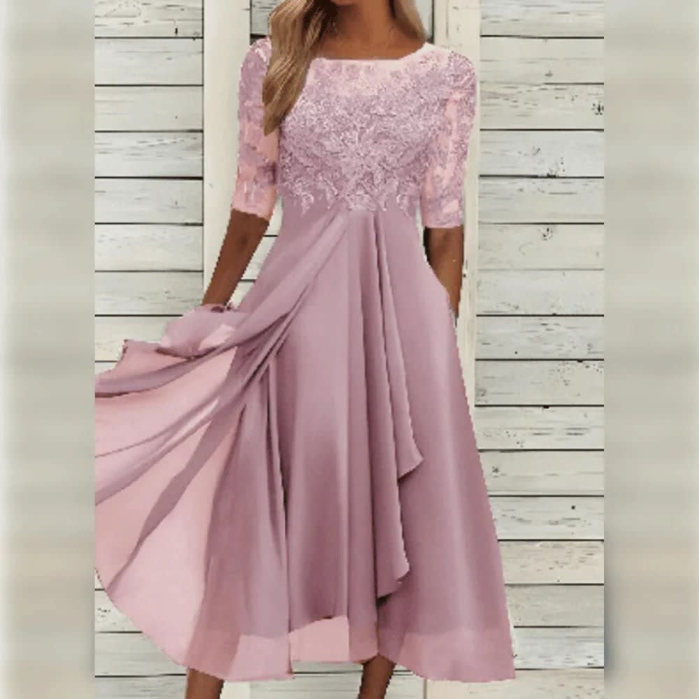 Mairead Embroidered Chiffon Midi Dress_6