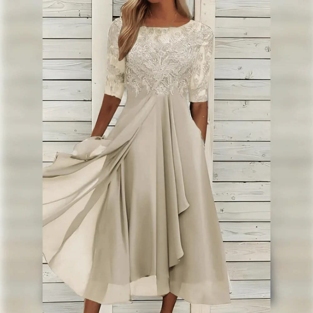 Mairead Embroidered Chiffon Midi Dress_8