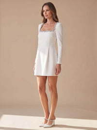 Amy Velvet Square Neck Cocktail Mini Dress