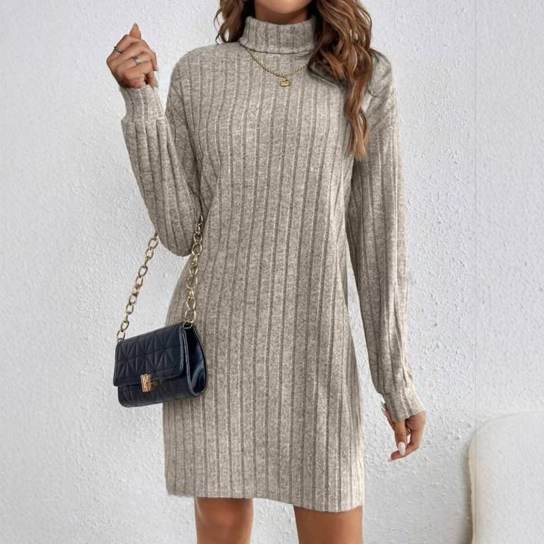 Kathryn Ribbed Turtleneck Mini Dress_2