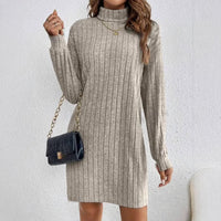 Kathryn Ribbed Turtleneck Mini Dress