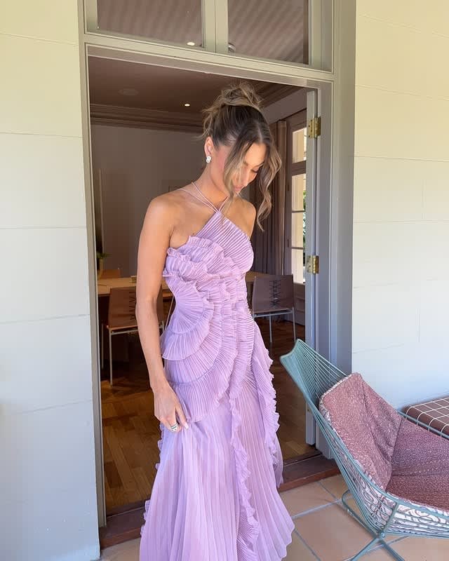 Alina Pleated Ruffle Maxi Dress_3