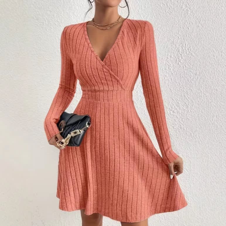 Katrina Ribbed Knit Wrap Dress_3