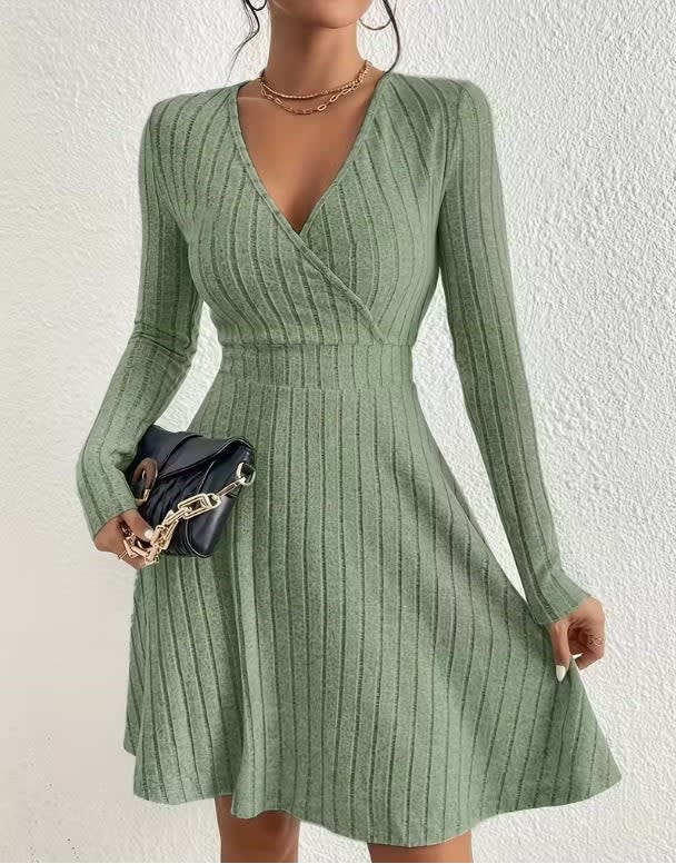 Katrina Ribbed Knit Wrap Dress_5