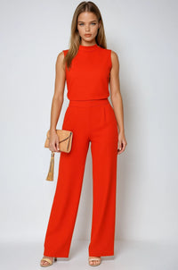 Inara Sleeveless Mock Neck Jumpsuit