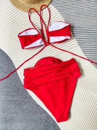 Dorien Strappy Rosette Bikini Set