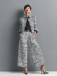 Demelza Tweed Wide-Leg Two-Piece Set