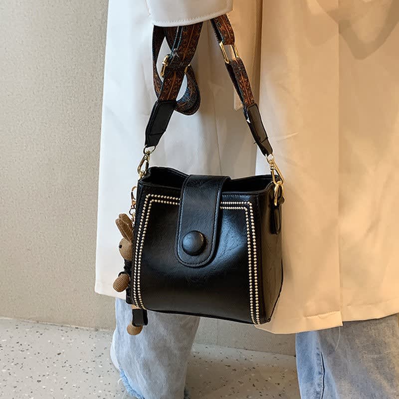 Dawn Vintage Studded Bucket Bag