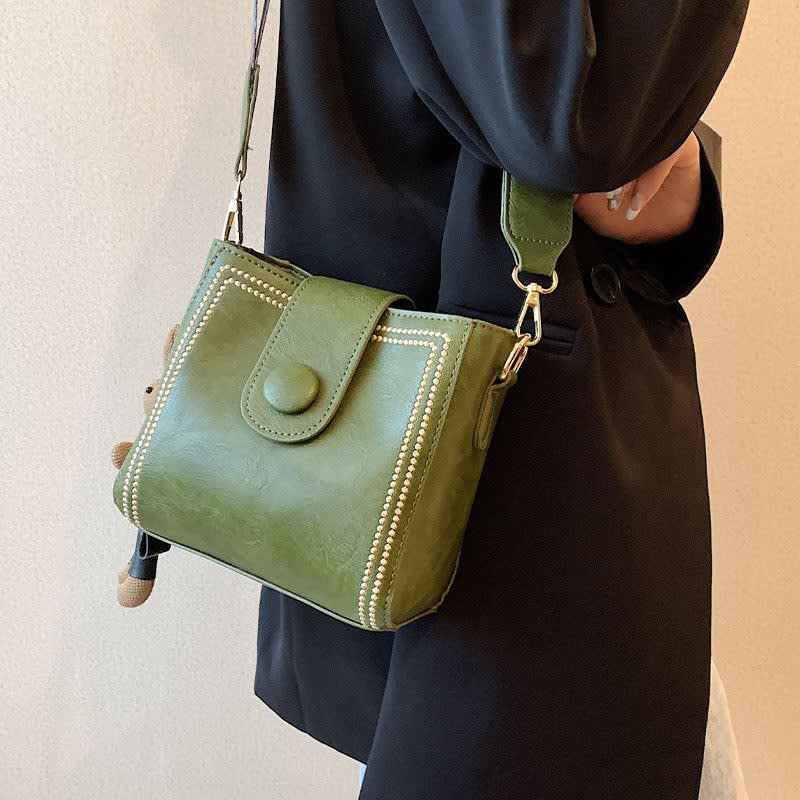 Dawn Vintage Studded Bucket Bag