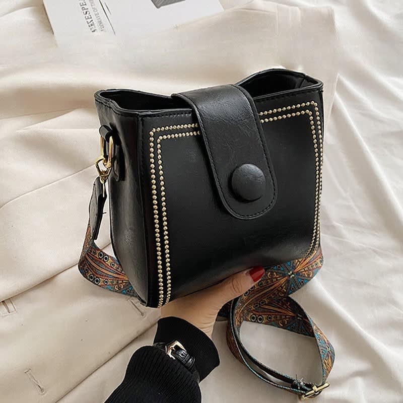 Dawn Vintage Studded Bucket Bag