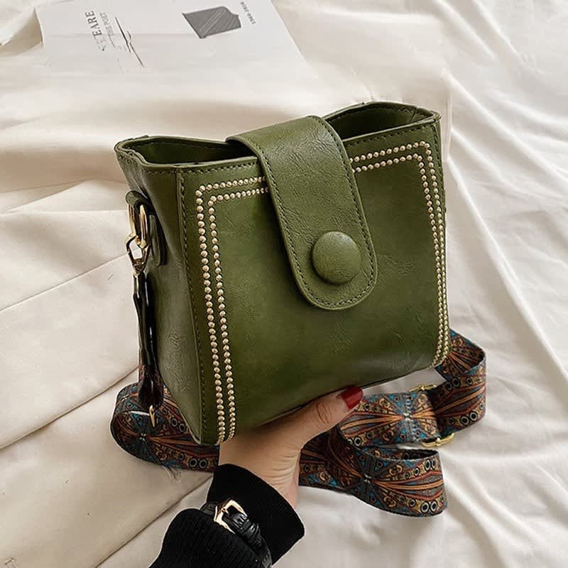 Dawn Vintage Studded Bucket Bag