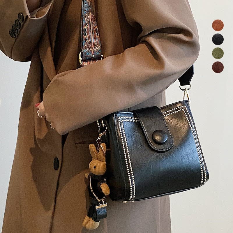 Dawn Vintage Studded Bucket Bag
