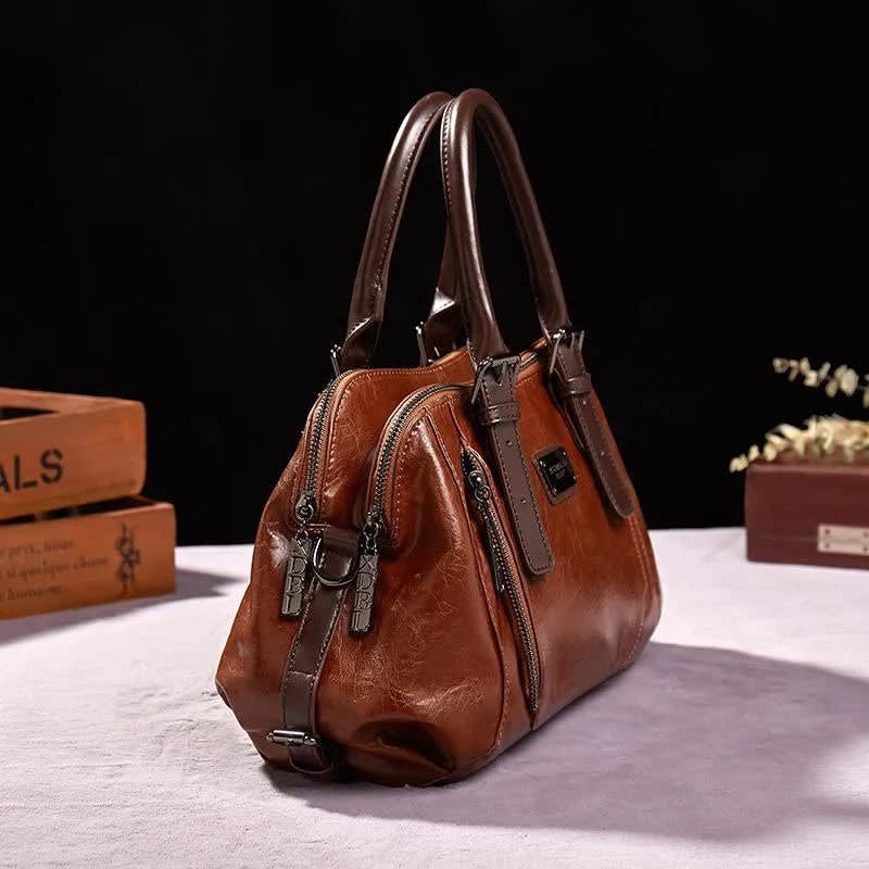 Debbie Classic Faux Leather Satchel Bag