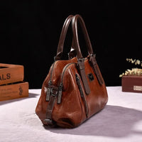 Debbie Classic Faux Leather Satchel Bag