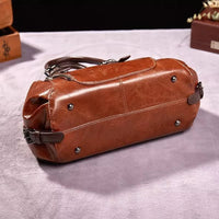 Debbie Classic Faux Leather Satchel Bag