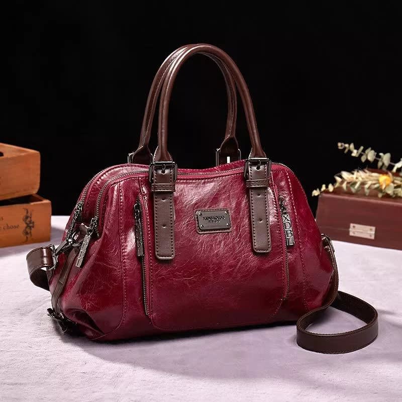 Debbie Classic Faux Leather Satchel Bag