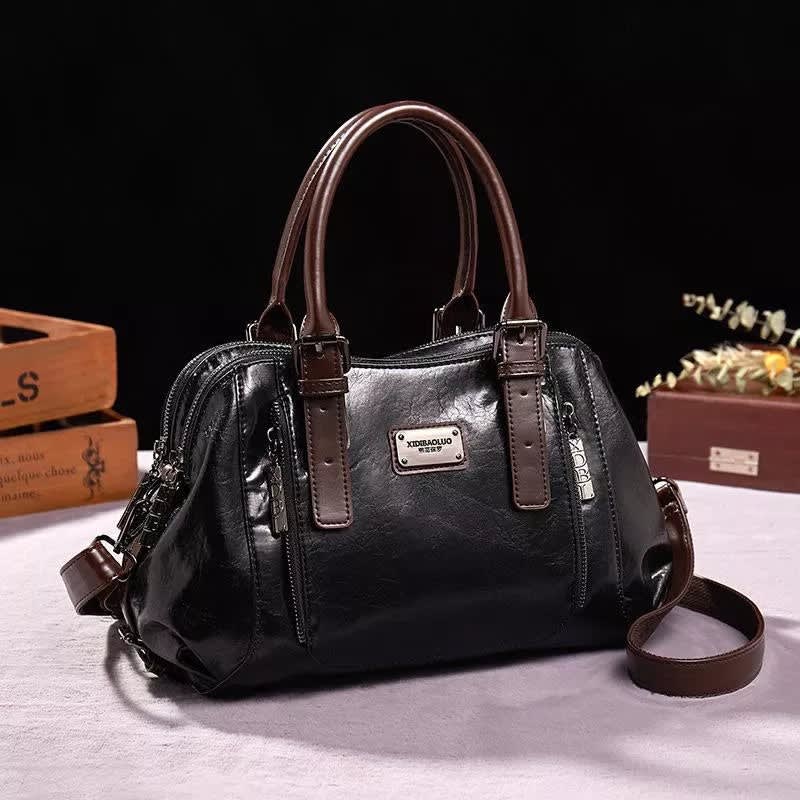Debbie Classic Faux Leather Satchel Bag