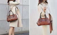 Debbie Classic Faux Leather Satchel Bag