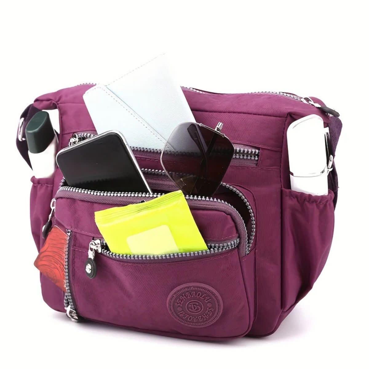 Denise Multi Pocket Nylon Crossbody Bag