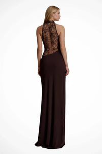 Annika Lace Halterneck Wedding Guest Maxi Dress