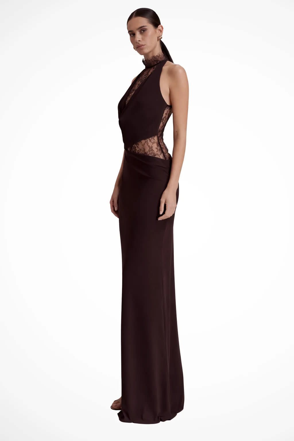 Annika Lace Halterneck Wedding Guest Maxi Dress_5